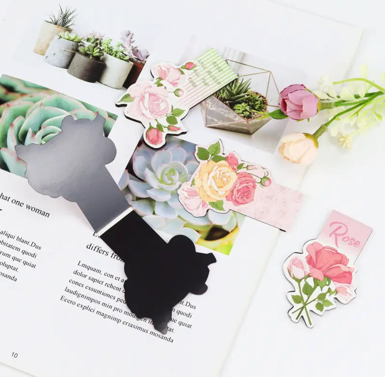 Flower Magnetic Bookmarks