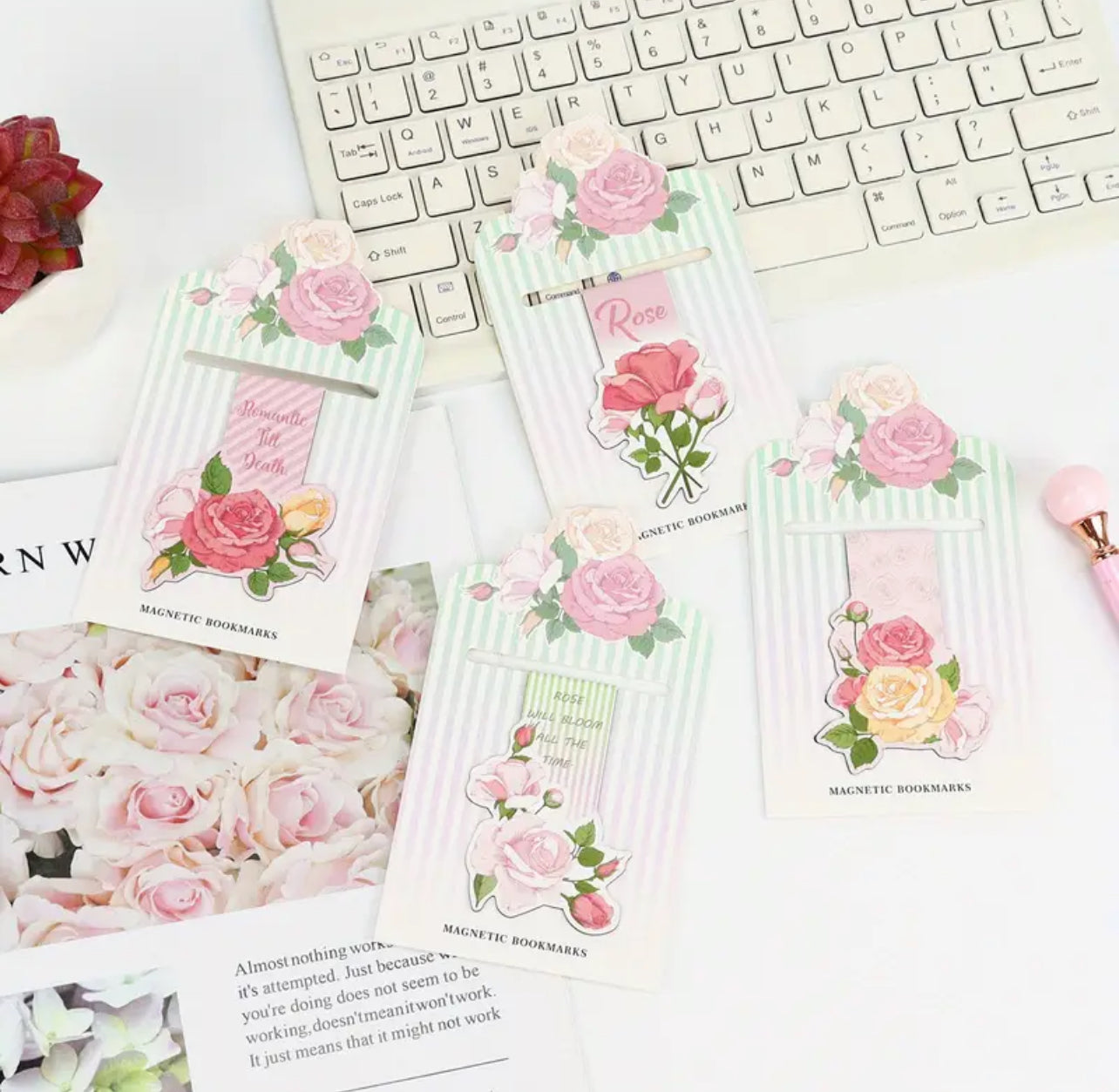 Flower Magnetic Bookmarks